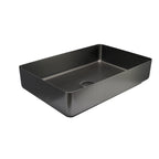 JTP VOS Rectangular Countertop Basin with Click Clack Waste in Brushed Black