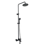 JTP VOS Thermostatic Bar Valve, 3 Outlet, with Adjustable Riser and Multifunction Handle in Matt Black