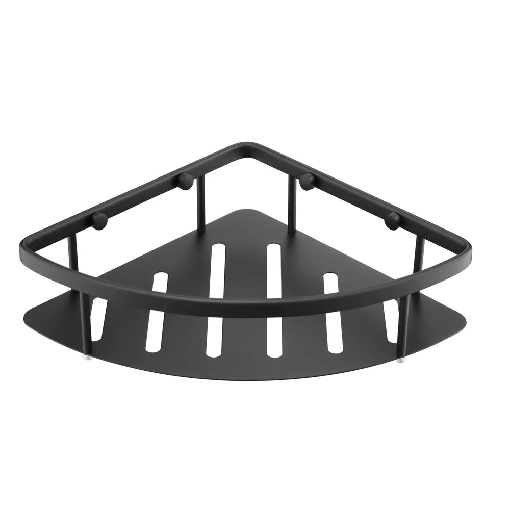 JTP Corner Shower Basket in Matt Black