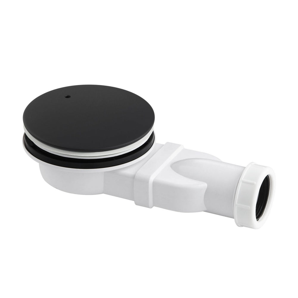 JTP Slim Shower Waste in Matt Black