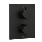 JTP VOS Single Outlet Thermostatic Trimset for Universal Box in Matt Black