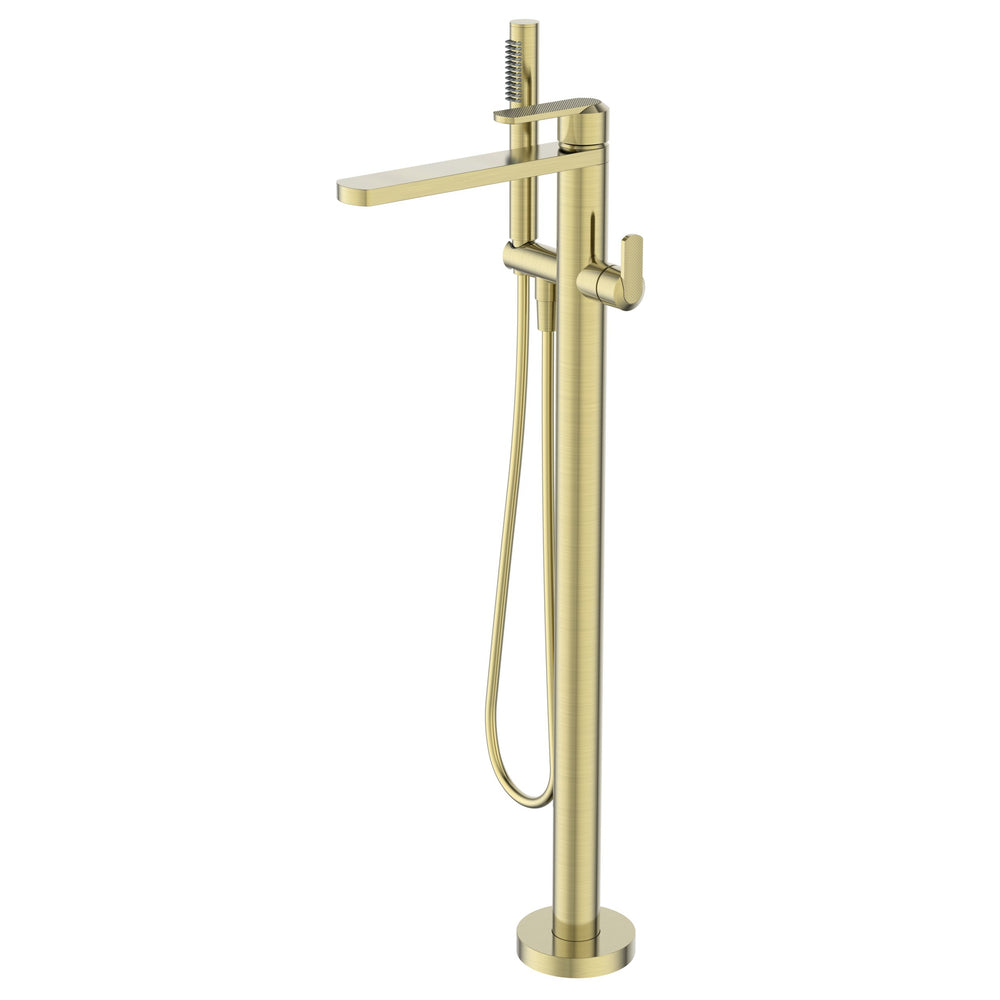JTP NEO Floor Standing Bath Shower Mixer with Kit in Brushed Brass
