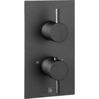 JTP VOS Thermostatic Concealed 2 Outlet Shower Valve 671 in Matt Black