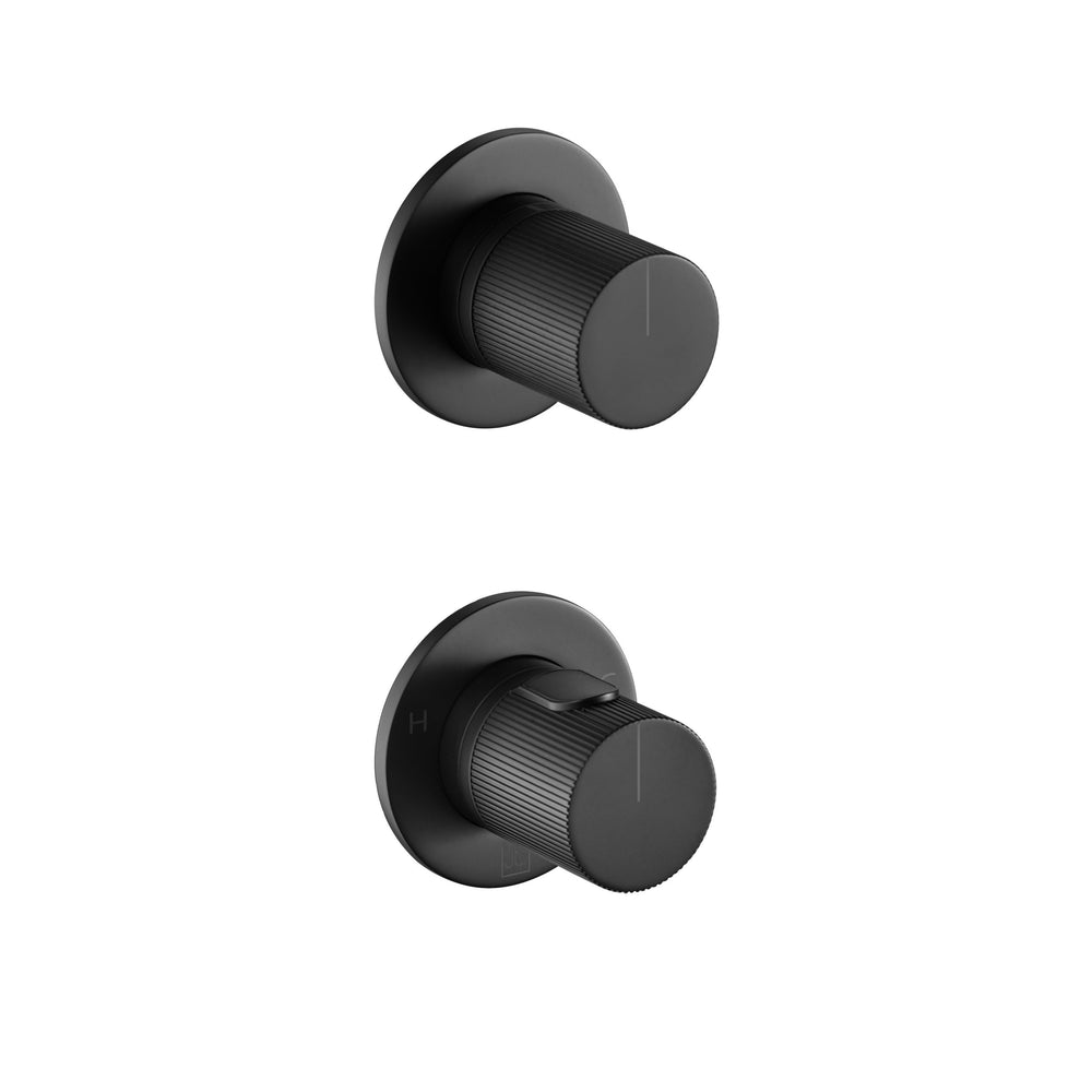 JTP EVO Modular Thermostatic Concealed 2 Outlet Shower Valve 771 in Matt Black