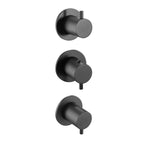 JTP VOS Modular Thermostatic Concealed 3 Outlet Shower Valve in Matt Black