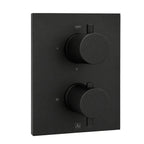 JTP VOS Triple Outlet Thermostatic Trimset for Universal Box in Matt Black