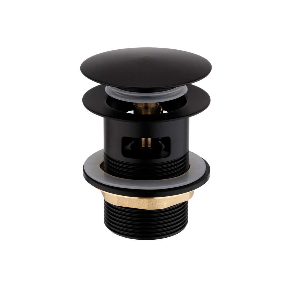 JTP Click Clack Bath Waste for Freestanding Baths with Encapsulated Overflow in Matt Black