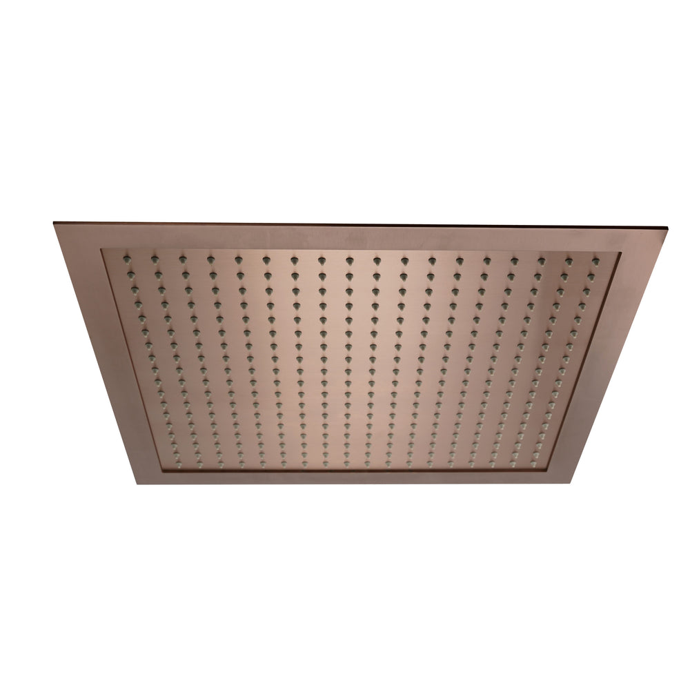 JTP HIX Ceiling Mounted Square Shower Head 400 x 400mm in Brushed Bronze