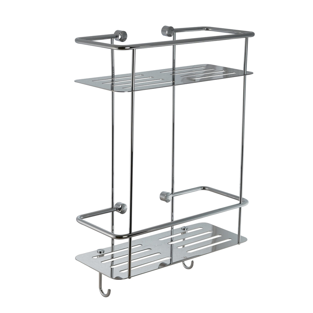 JTP Square Twin Shower Basket in Chrome