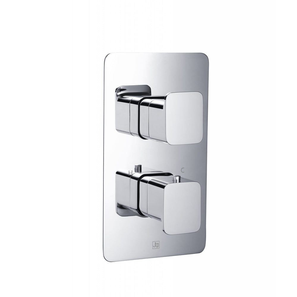 JTP HIX Thermostatic Concealed 2 Outlet Shower Valve 671 in Chrome