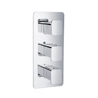 JTP HIX Thermostatic Concealed 3 Outlet Shower Valve, Vertical in Chrome