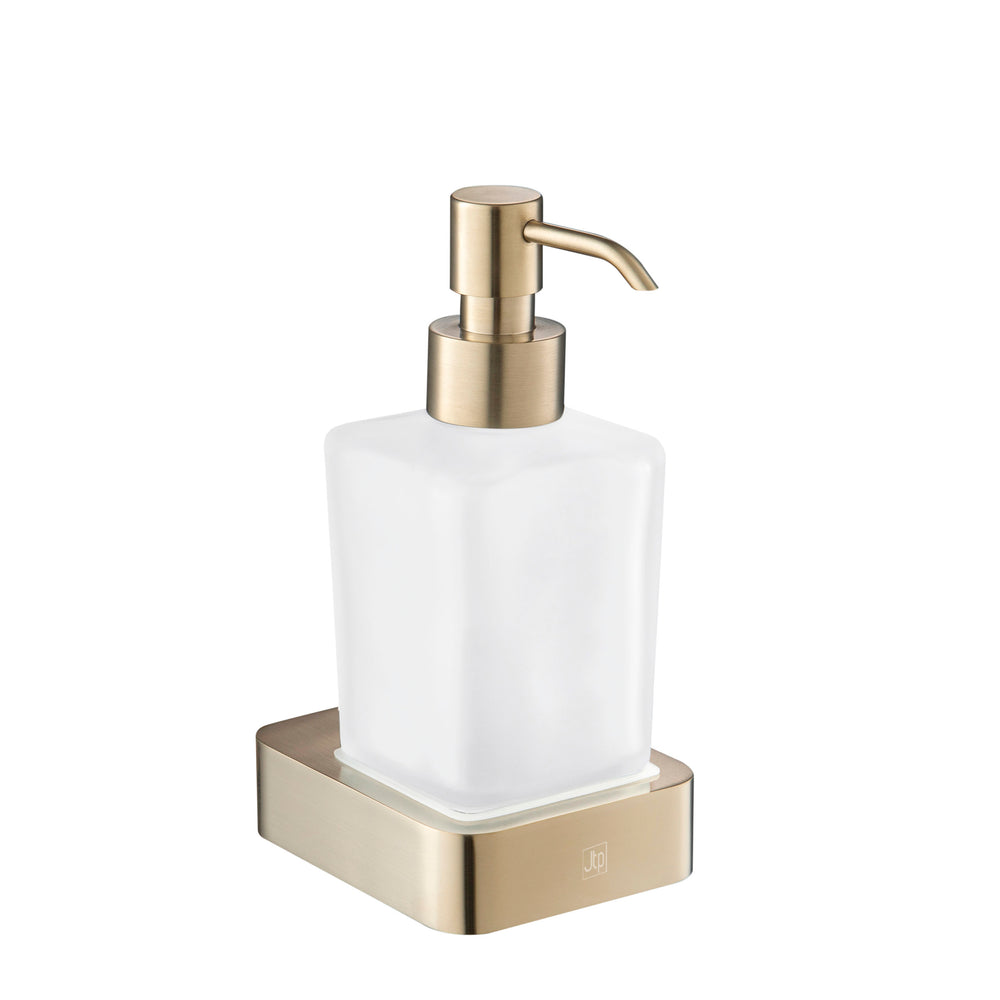 JTP HIX Wall Mounted Soap Dispenser in Brushed Brass
