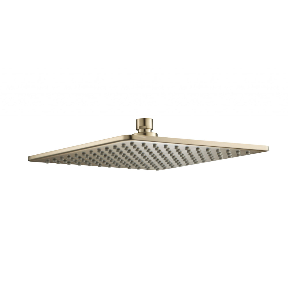 JTP HIX Square Shower Head 250 x 250mm in Brushed Brass