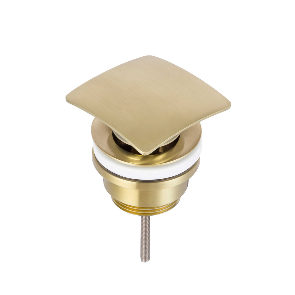 JTP HIX Universal Basin Waste, Slotted and Unslotted in Brushed Brass