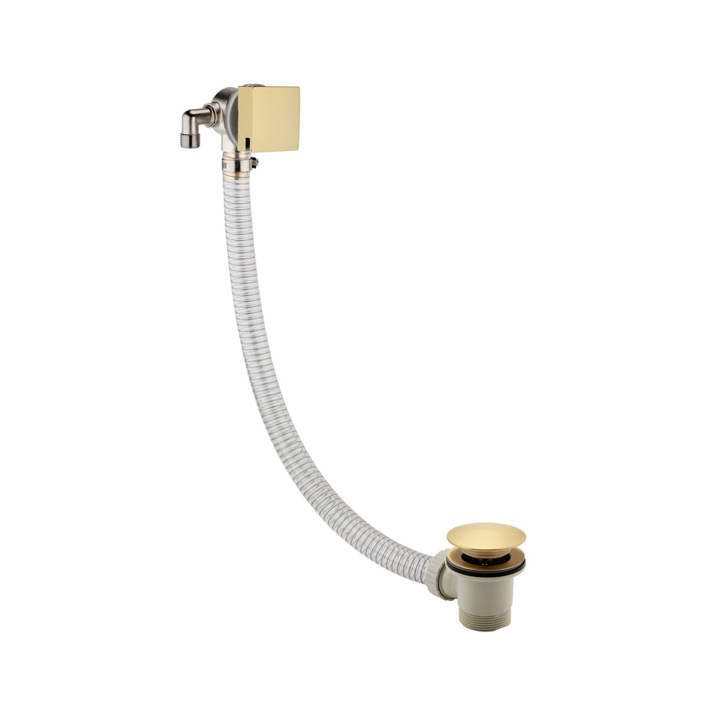 JTP HIX Extended Exofil with Click Clack Bath Waste in Brushed Brass