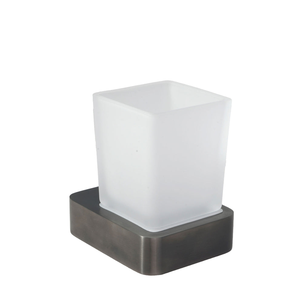 JTP HIX Wall Mounted Tumbler Holder in Brushed Black