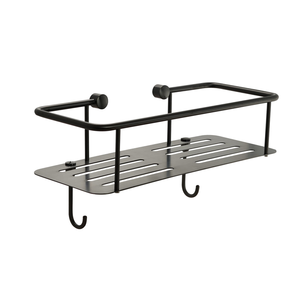 JTP Square Shower Basket in Brushed Black