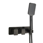 JTP HIX Thermostatic Concealed 2 Outlet Shower Valve with Attached Handset in Brushed Black