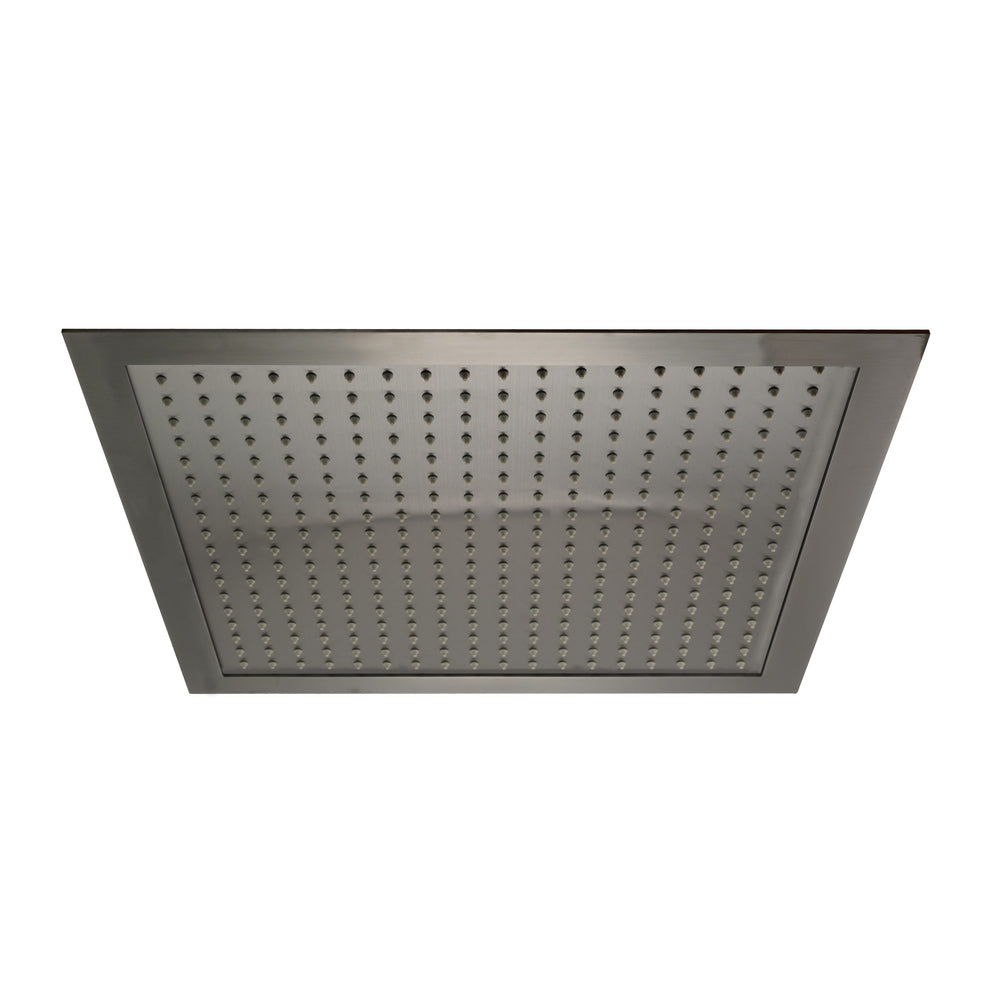 JTP HIX Ceiling Mounted Square Shower Head 400 x 400mm in Brushed Black