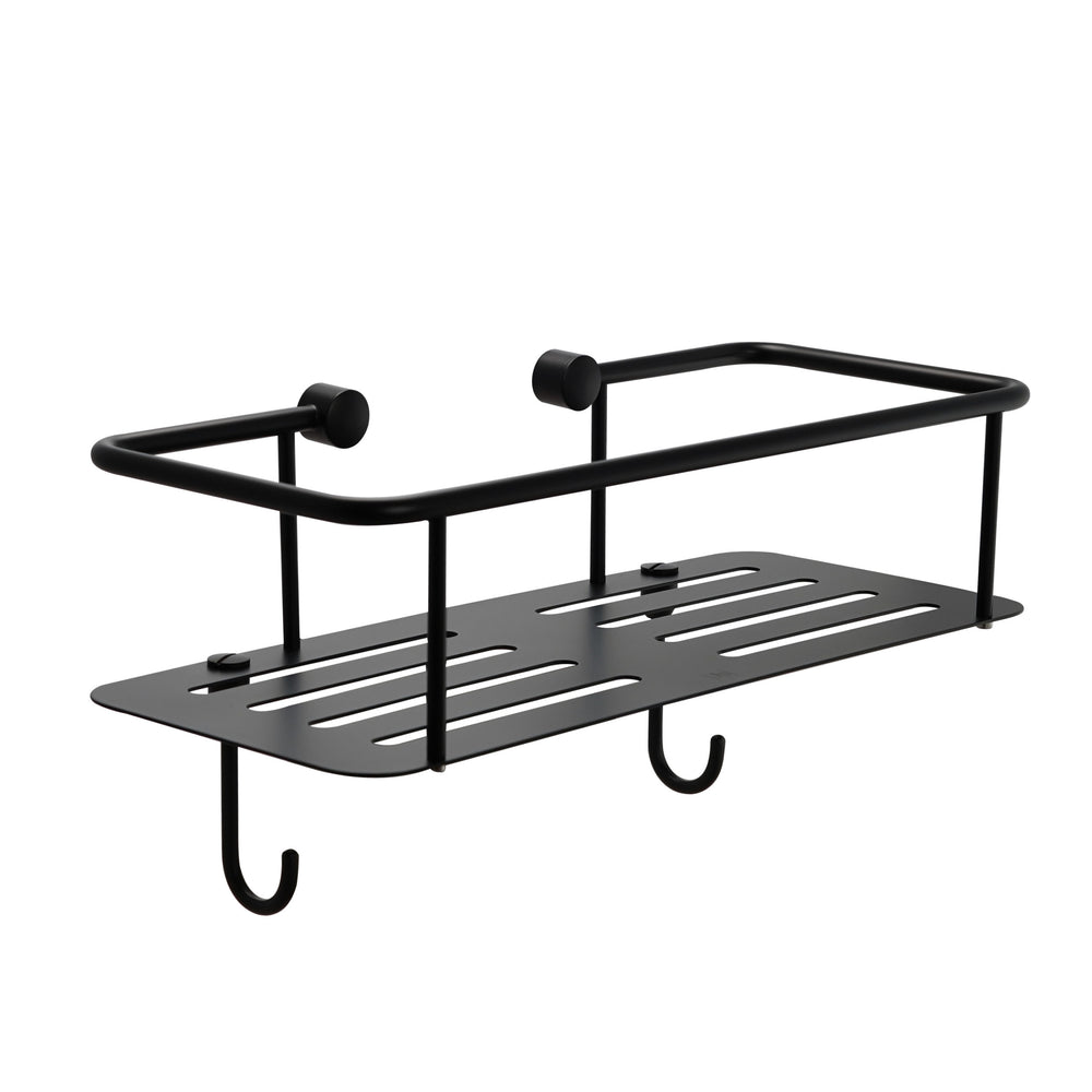 JTP Square Shower Basket in Matt Black