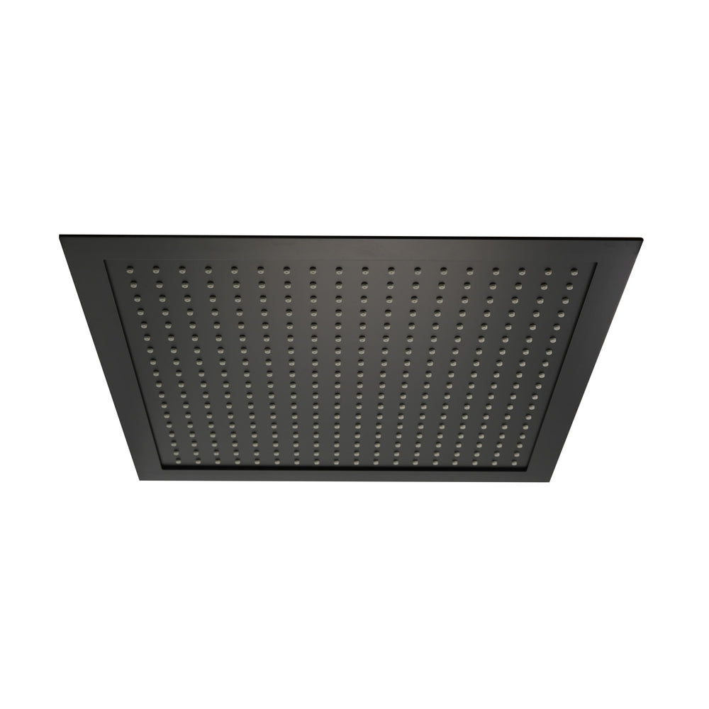 JTP HIX Ceiling Mounted Square Shower Head 400 x 400mm in Matt Black