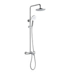 JTP VOS Thermostatic Bar Valve, 3 Outlet, with Adjustable Riser and Multifunction Handle in Chrome