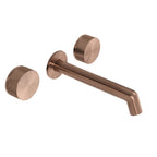 JTP EVO 3 Hole Wall Mounted Basin Mixer in Brushed Bronze