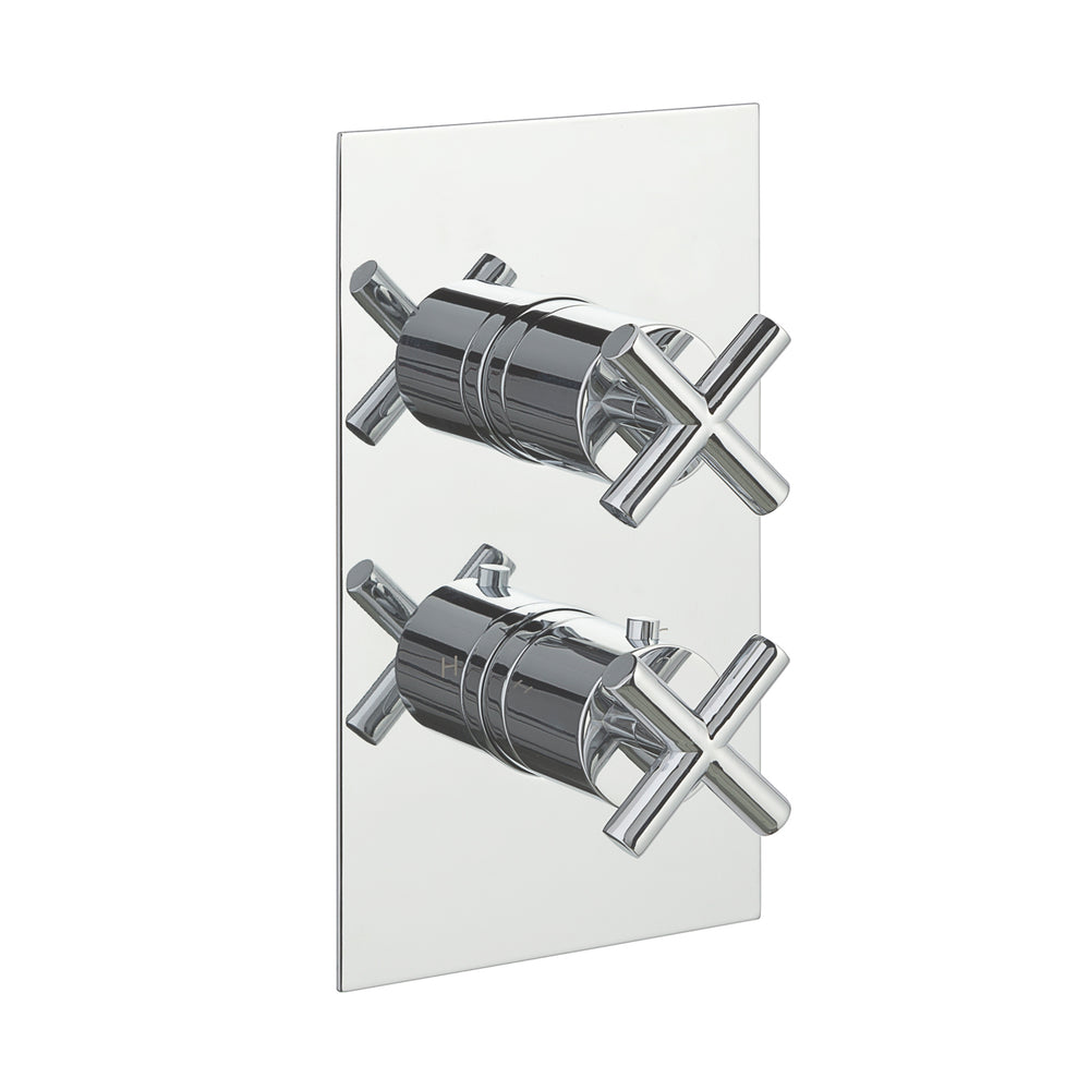 JTP Solex Thermostatic Concealed 2 Outlet Shower Valve 671 in Chrome