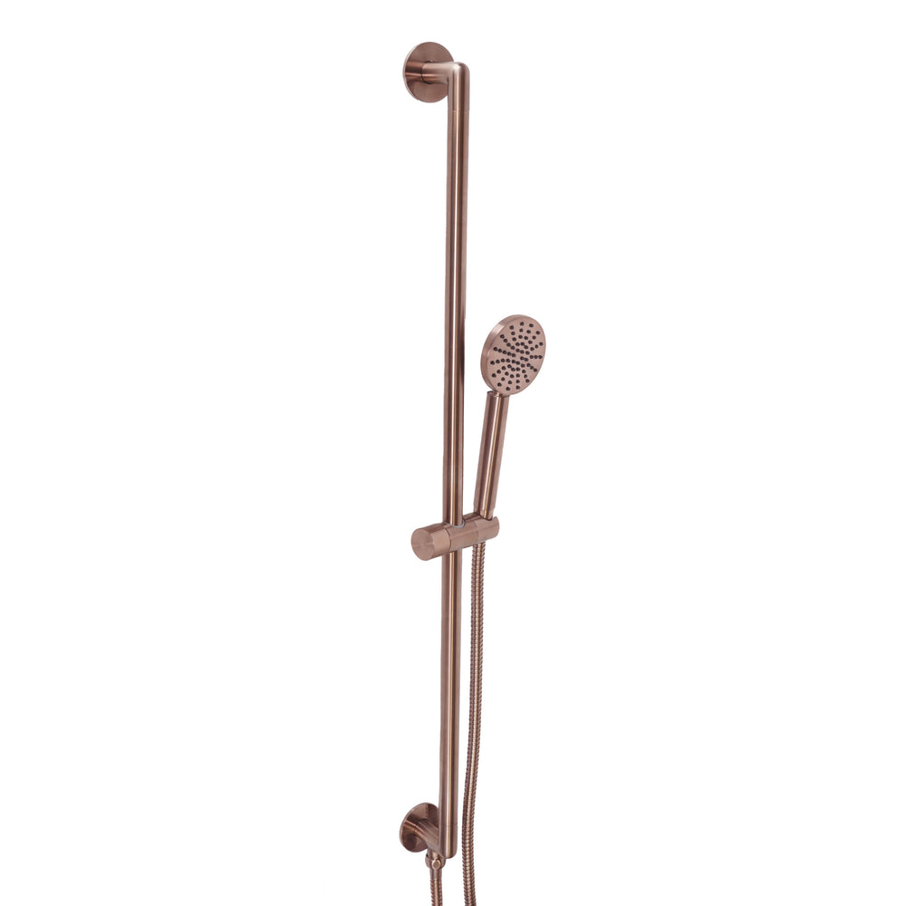 JTP EVO Slide Rail with Round Shower Handle and Hose in Brushed Bronze