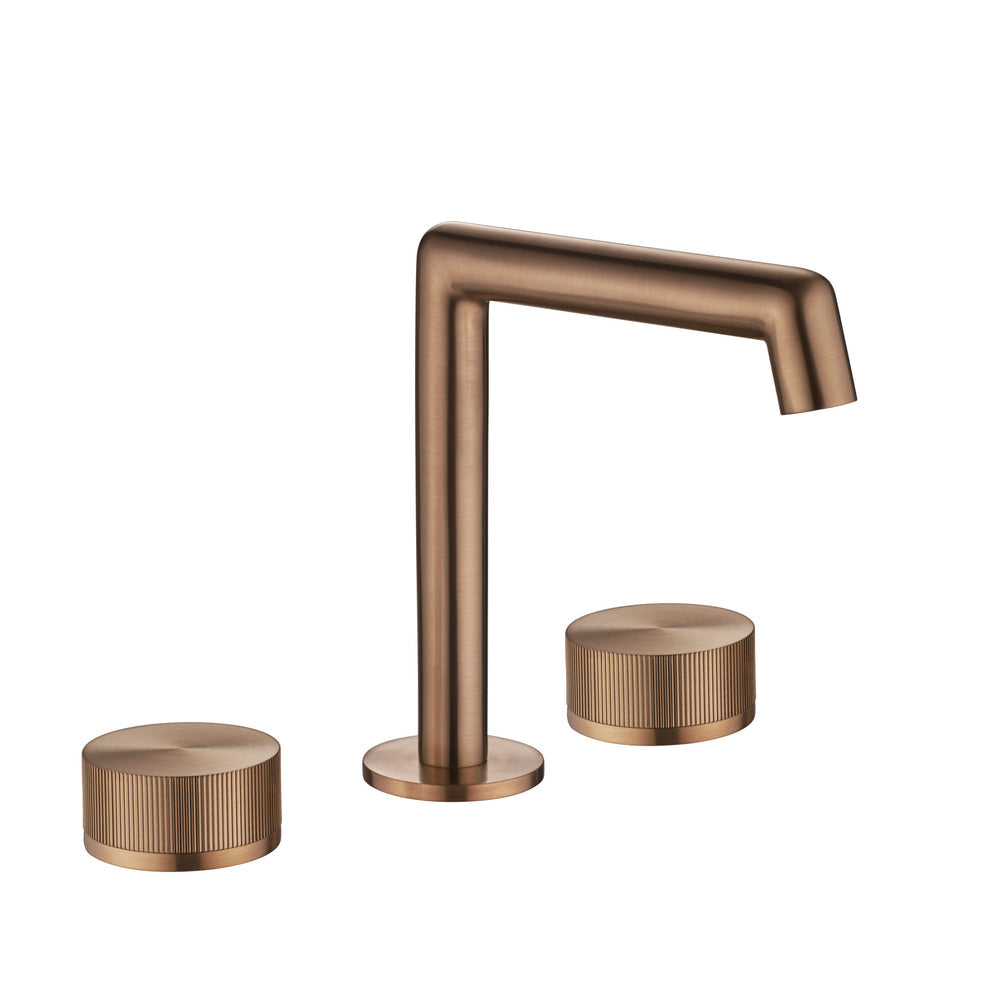 JTP EVO 3 Hole Deck Mounted Basin Mixer in Brushed Bronze