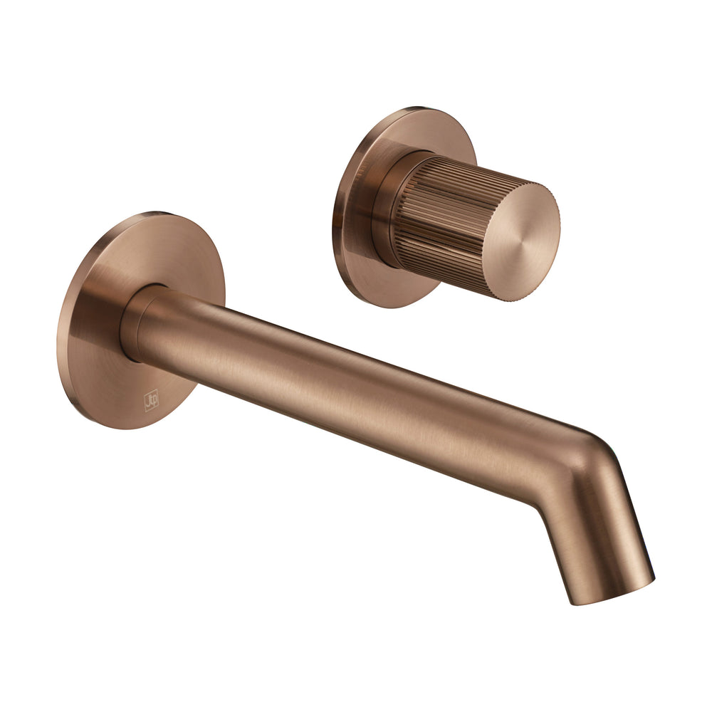 JTP EVO Wall Mounted Basin Mixer in Brushed Bronze