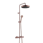 JTP EVO Thermostatic Bar Valve, 2 Outlet, with Riser and Kit in Brushed Bronze