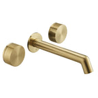 JTP EVO 3 Hole Wall Mounted Basin Mixer in Brushed Brass