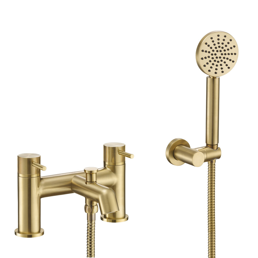 JTP EVO Bath Shower Mixer with Kit in Brushed Brass