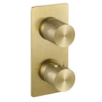 JTP EVO Thermostatic Concealed 2 Outlet Shower Valve 671 in Brushed Brass