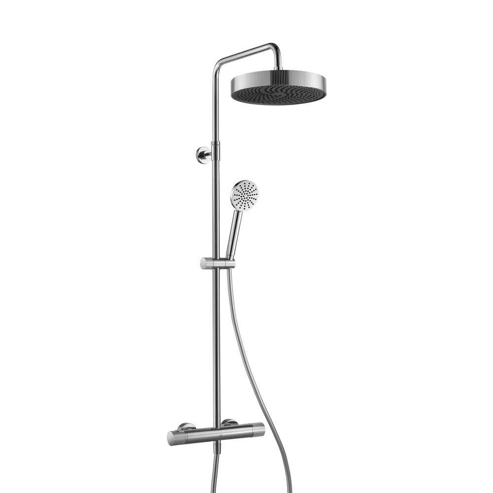 JTP EVO Thermostatic Bar Valve, 2 Outlet, with Riser and Kit in Chrome