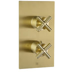 JTP Solex Thermostatic Concealed 2 Outlet Shower Valve 671 in Brushed Brass