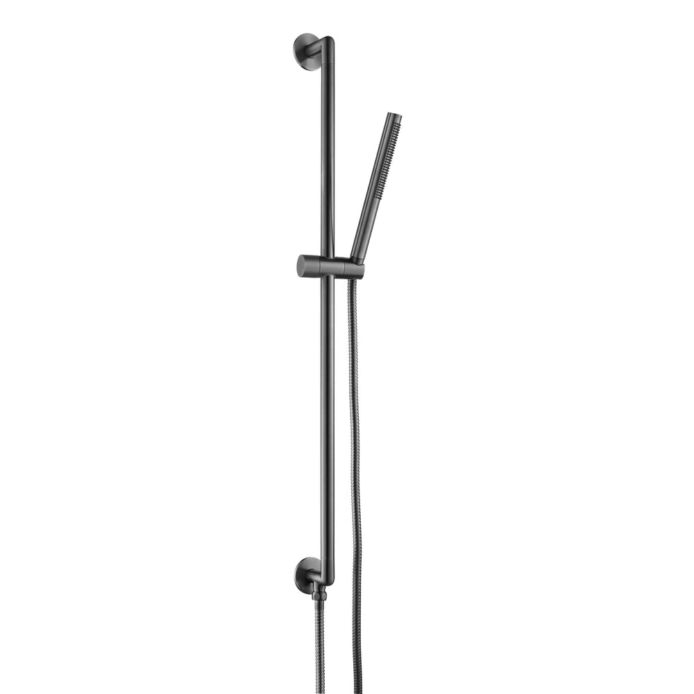 JTP EVO Slide Rail with Pencil Shower Handle and Hose in Brushed Black