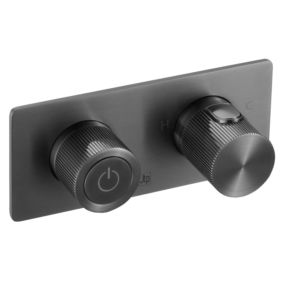 JTP EVO Thermostatic Concealed 3 Outlet Shower Valve 123 in Brushed Black