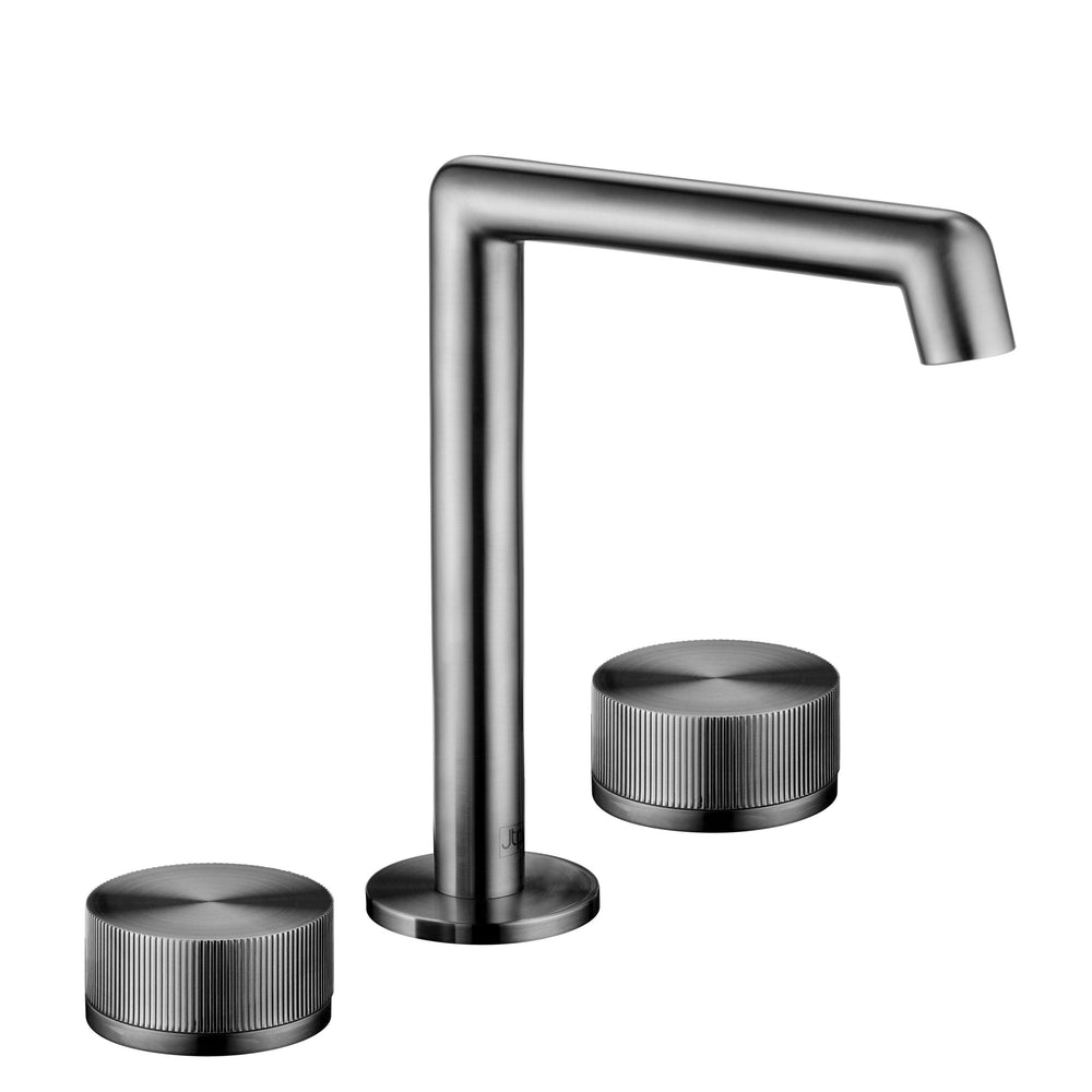 JTP EVO 3 Hole Deck Mounted Basin Mixer in Brushed Black
