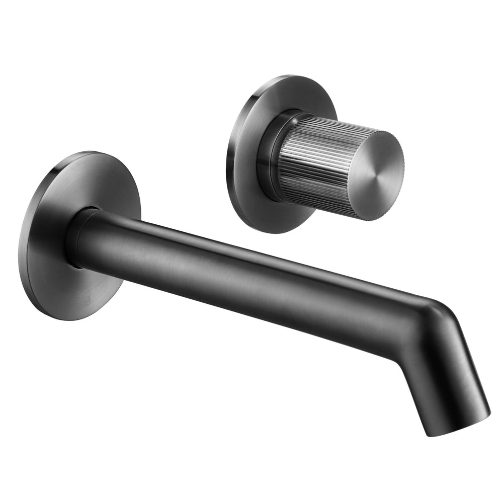 JTP EVO Wall Mounted Basin Mixer in Brushed Black