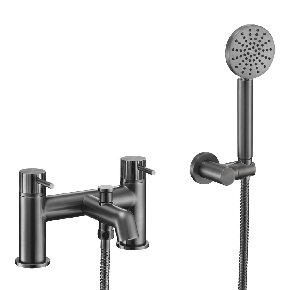 JTP EVO Bath Shower Mixer with Kit in Brushed Black