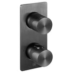 JTP EVO Thermostatic Concealed 2 Outlet Shower Valve 671 in Brushed Black