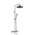 JTP EVO Thermostatic Bar Valve, 2 Outlet, with Riser and Kit in Brushed Black