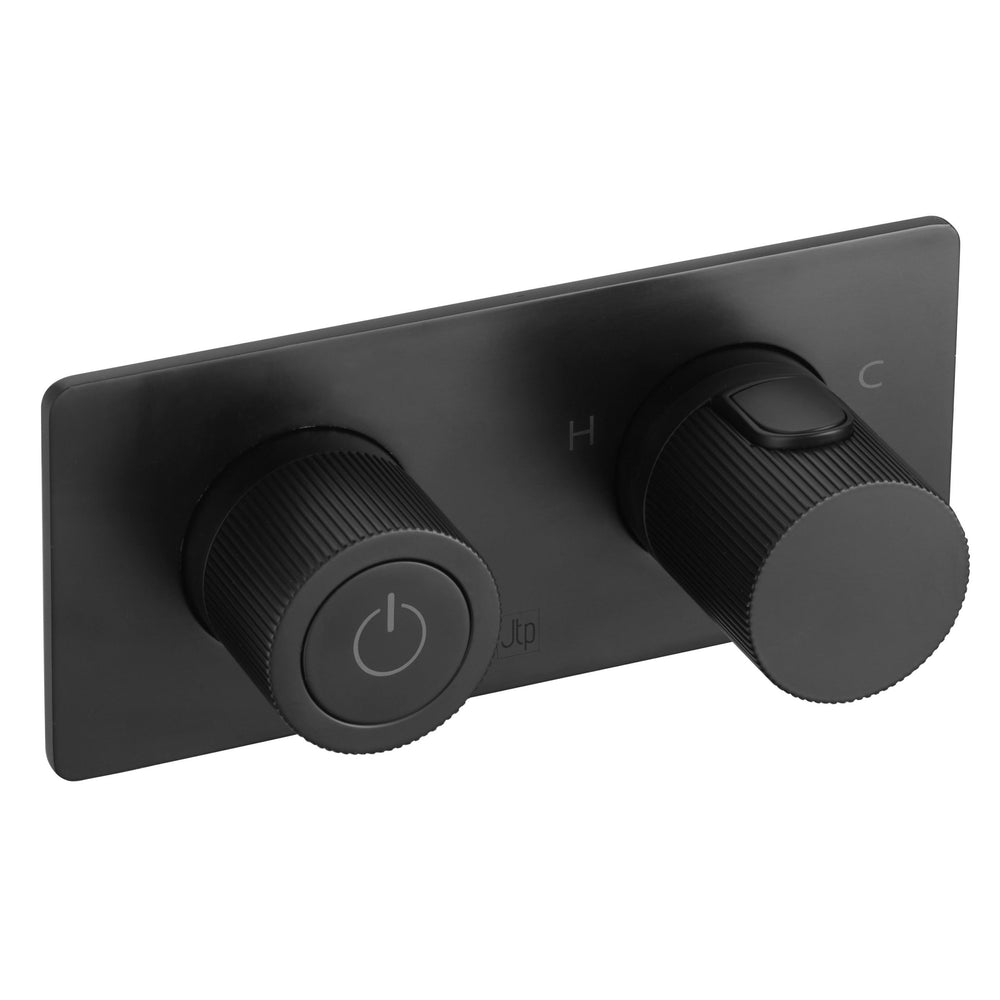JTP EVO Thermostatic Concealed 3 Outlet Shower Valve 123 in Matt Black