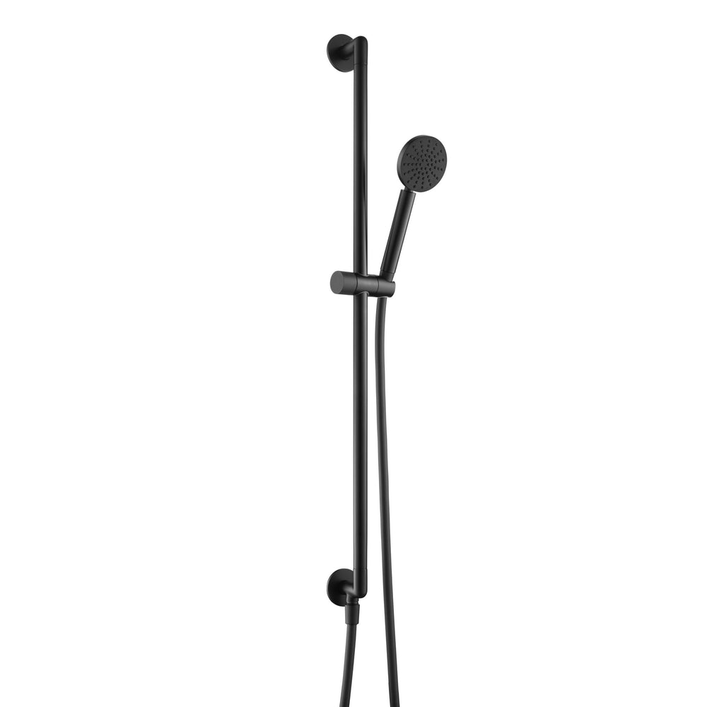 JTP EVO Slide Rail with Round Shower Handle and Hose in Matt Black