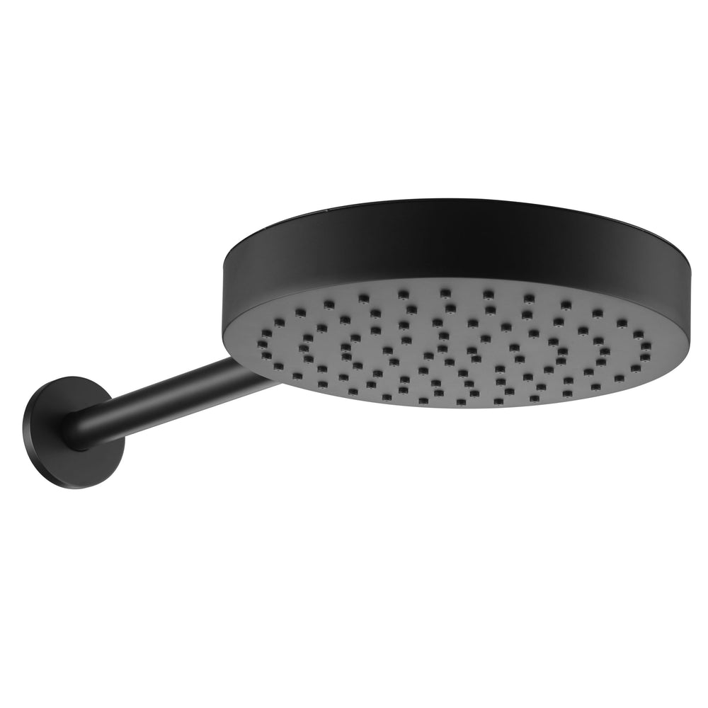 JTP EVO Shower Head and Arm 250mm in Matt Black