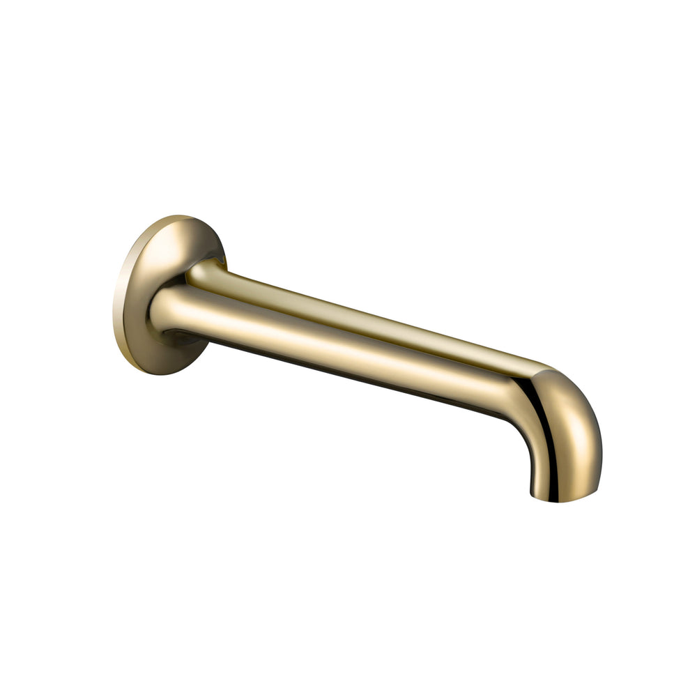 JTP Grosvenor Lever Wall Mounted Bath Spout 176mm in Polished Gold