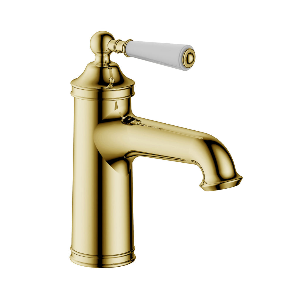 JTP Grosvenor Lever Single Lever Mono Basin Mixer in Polished Gold