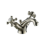 JTP Grosvenor Cross Basin Mixer with Pop Up Waste in Polished Nickel